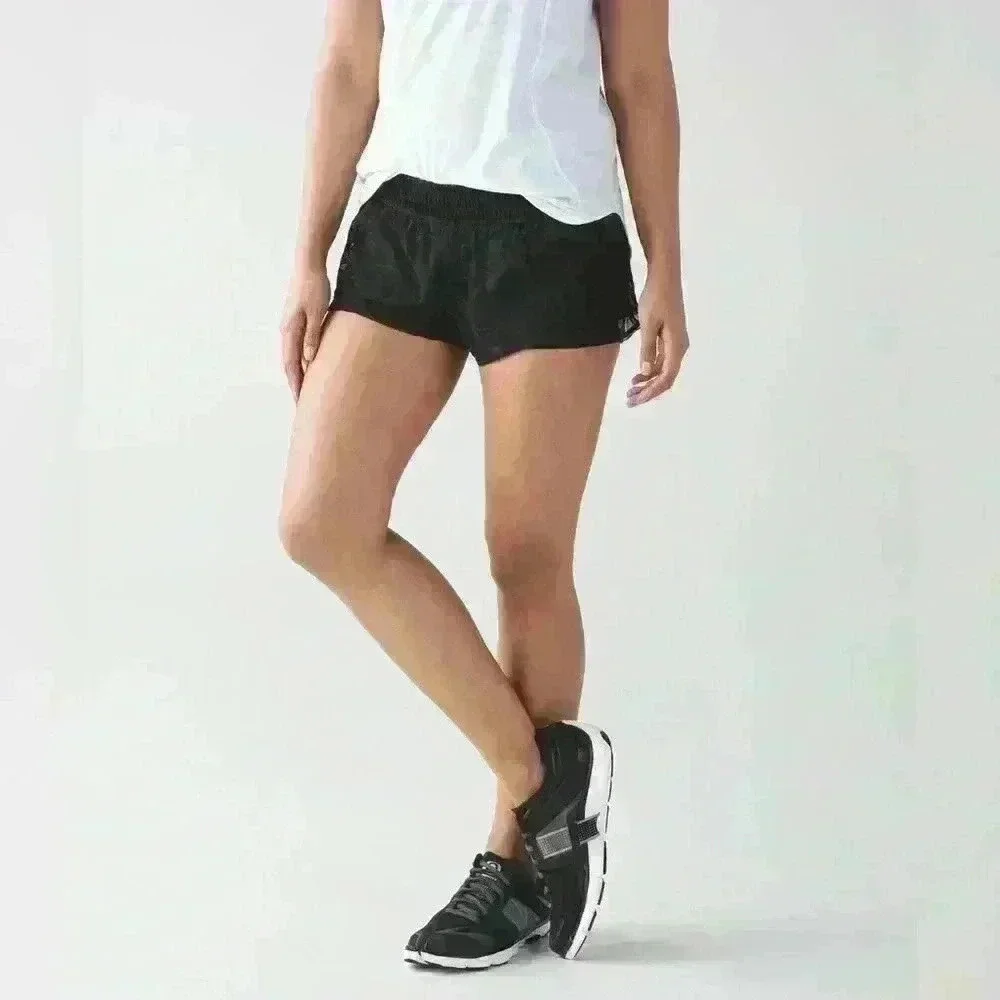 Lululemon City Sky Run By Short-Black-size 10